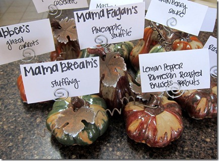 thanksgiving place card holders