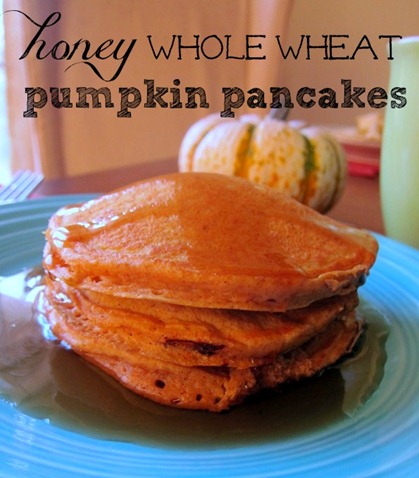 whole wheat pumpkin pancakes