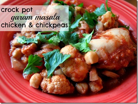 Crock Pot Garam Masala Chicken and Chickpeas