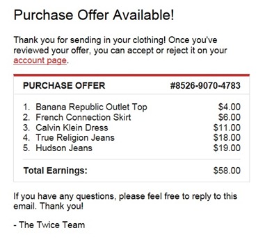 Offer from Twice