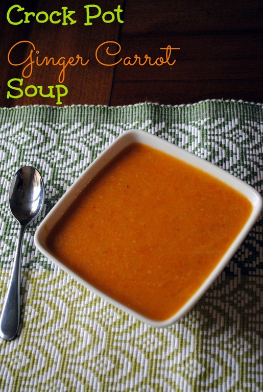 Crock Pot Carrot Ginger Soup Peanut Butter Fingers