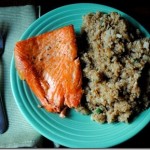 Salmon with Quinoa Fried 'Rice'