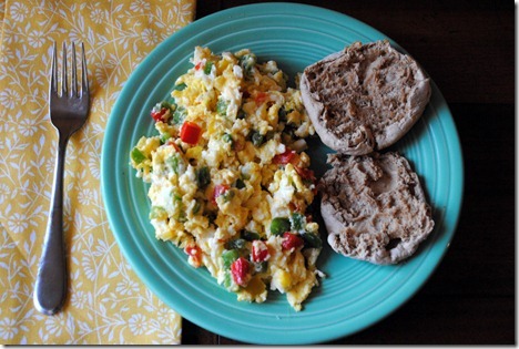 scrambled eggs with peppers