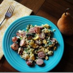 scrambled eggs with sausage