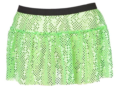 Green sparkle running skirt