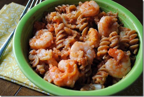 whole wheat pasta cauliflower shrimp