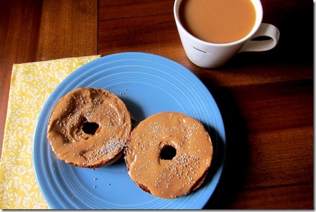 peanut butter chia seeds bagel