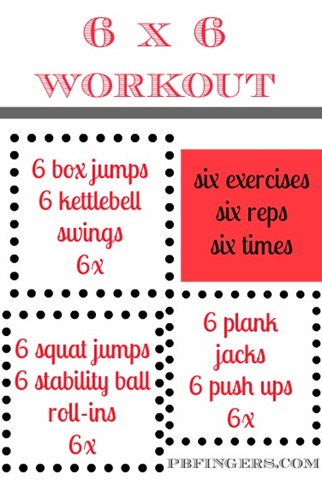 6x6 Workout Peanut Butter Fingers 6x6 Workout Peanut Butter Fingers