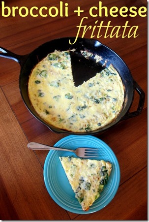 Broccoli Cheese Frittata - Make ahead and reheat for a healthy breakfast!