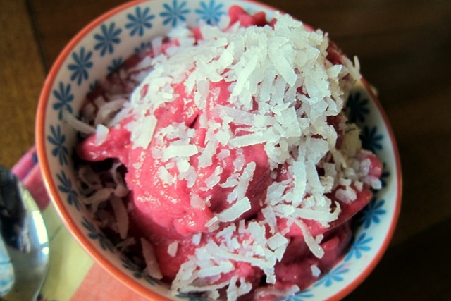 Strawberry Coconut Soft Serve