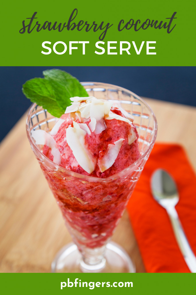 Strawberry Coconut Soft Serve