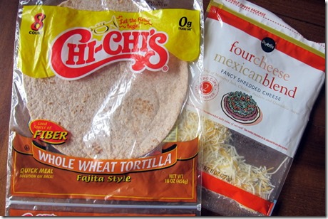 Tortilla and cheese