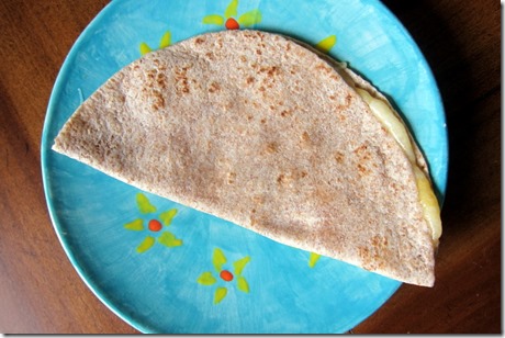 microwavable quesadilla
