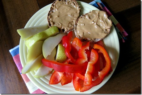 peanut butter English muffin lunch