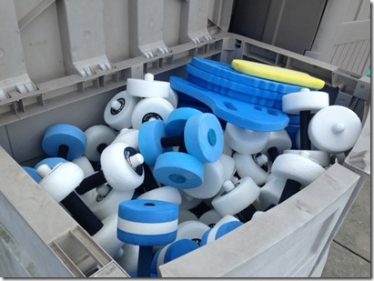 water fitness dumbbells