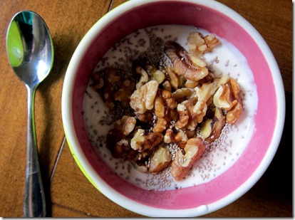 Greek Yogurt with nuts and chia seeds