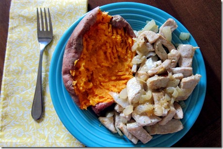 pork onion sweet potato