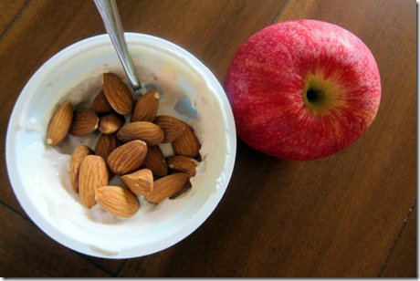 yogurt almonds apple