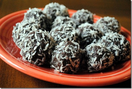 Chocolate Truffles with Walnuts and Dates