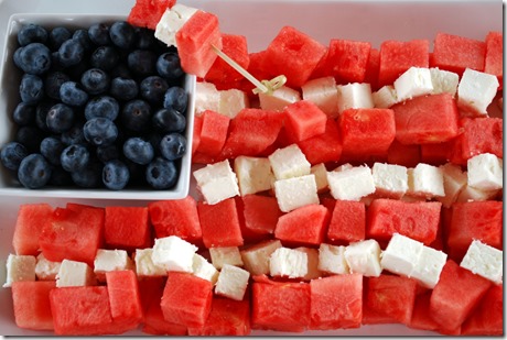 Watermelon and Feta Flag