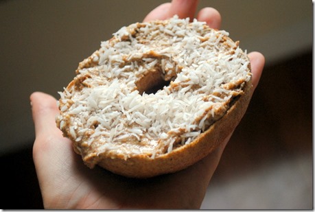 almond butter bagel