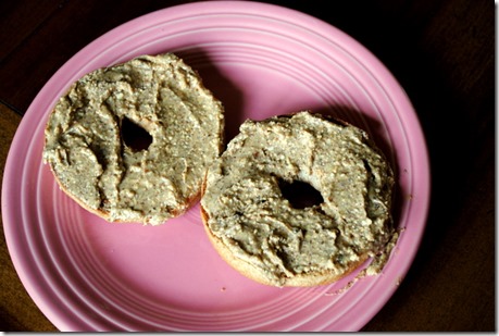 almond butter bagel