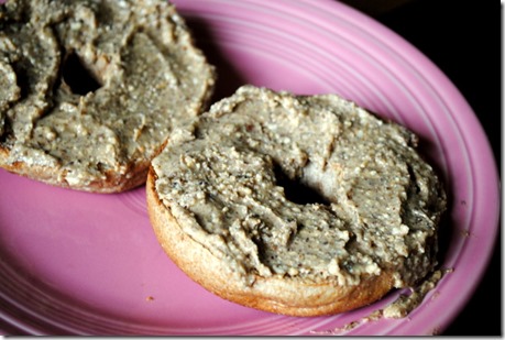 bagel with almond butter