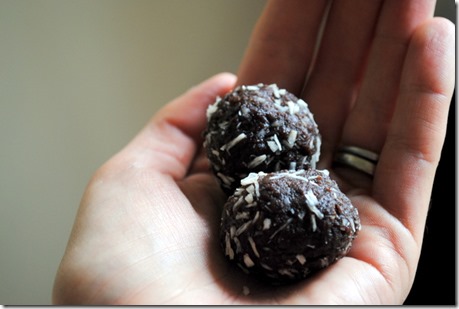 chocolate walnut date truffles