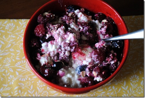 cottage cheese and berries