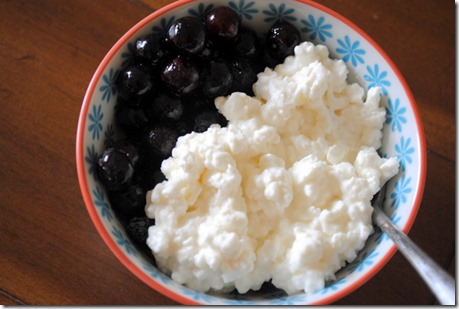 cottage cheese and blueberries