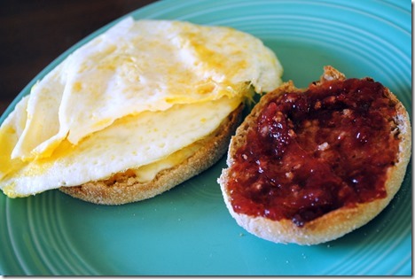 egg and jelly sandwich