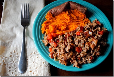 ground turkey goat cheese