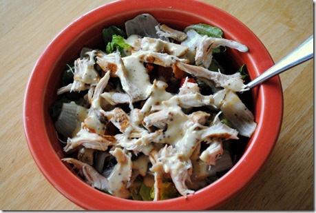 salad with honey mustard dressing