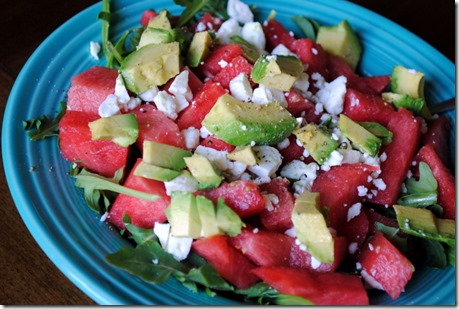 watermelon avocado feat salad