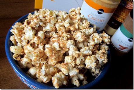 Cinnamon Peanut Butter Popcorn