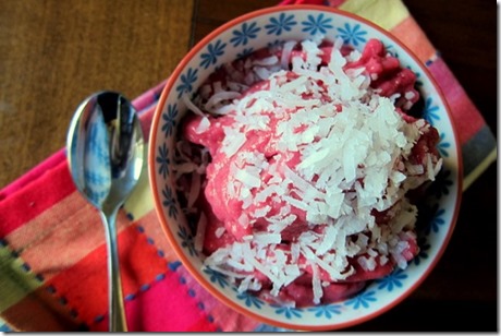 Strawberry Coconut Soft Serve