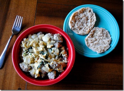 scrambled eggs italian sausage