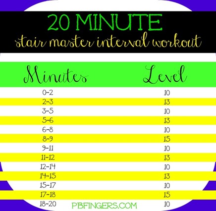 20 Minute Stair Master Interval Workout