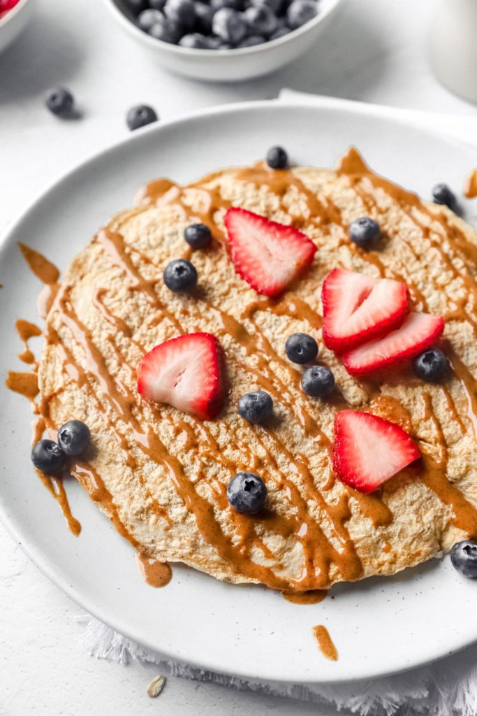 Egg White Oatmeal Protein Pancake