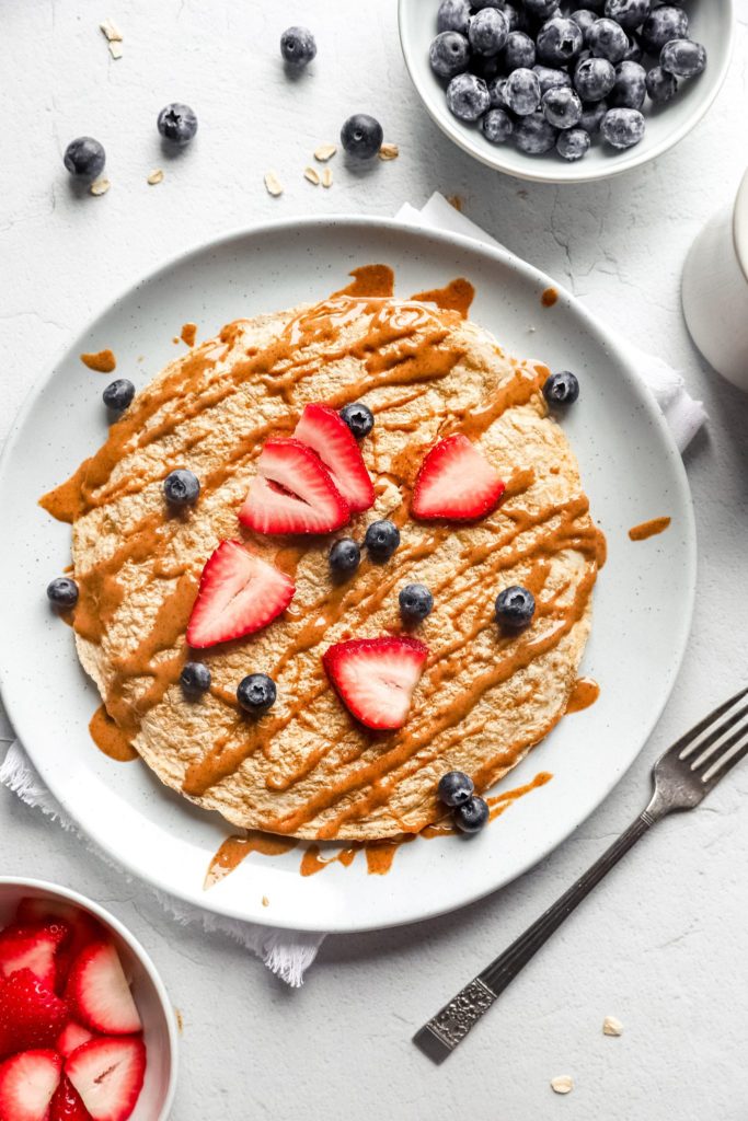 Egg White Oatmeal Protein Pancake