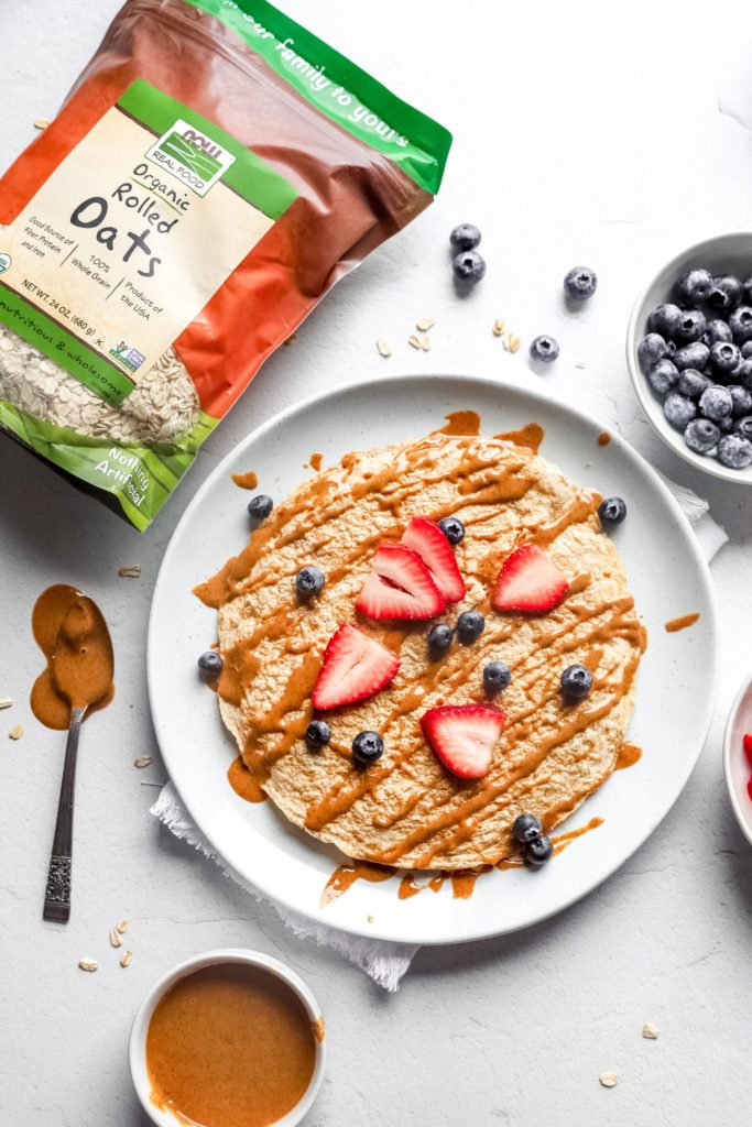 Egg White Oatmeal Protein Pancake