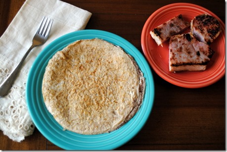 protein pancake and ham
