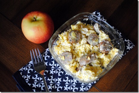 scrambled eggs with apple