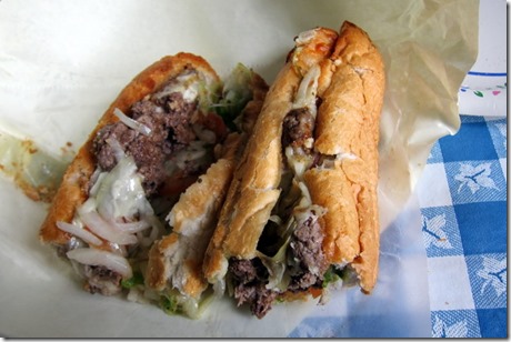 Tommy's cheeseburger sub Gettysburg