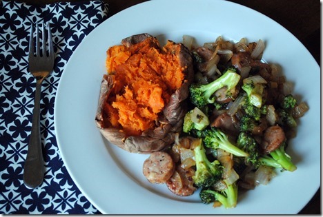 chicken sausage sweet potato