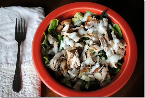 chicken with salad