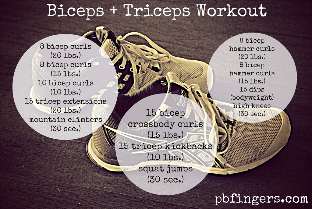 Biceps + Triceps Workout - Peanut Butter Fingers