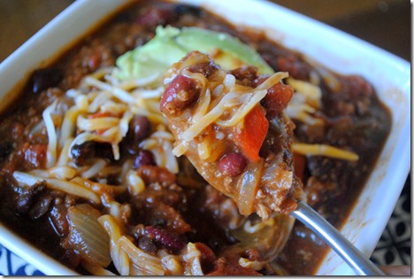 Chili with Roasted Red Peppers