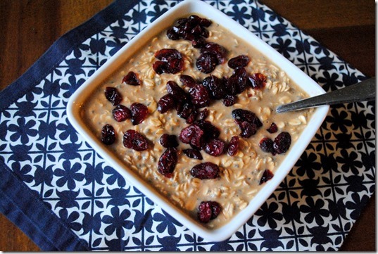 chocolate almond butter overnight oats