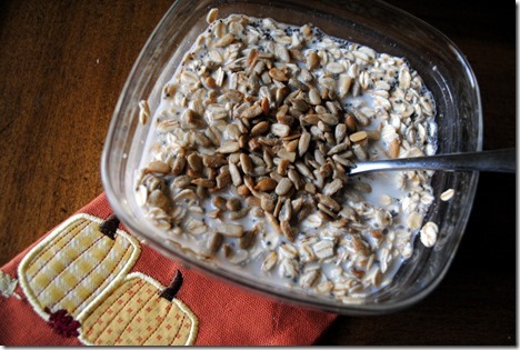 sunflower seed overnight oats